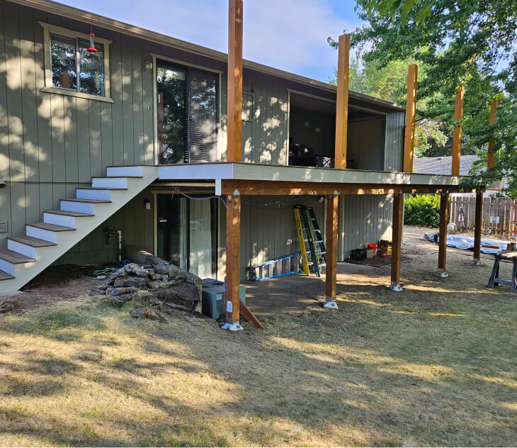 Deck replacement project completed by Camco Construction